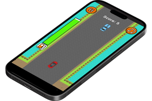Turbo Car Racer offline car racing gameplay showing a red car steering between vehicles Turbo Car Racer offline car racing gameplay showing a red car steering between vehicles
